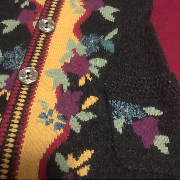 Anthropologie from Sparrow Beaded Floral Knit Long Cardigan Coat/Sweater - Picture 5 of 5